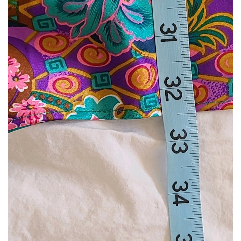 VINTAGE Silky Floral Satin Slip Dress Nighty M Whimsey Feminine Fairy Asian - Picture 11 of 12